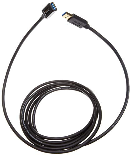 Amazon Basics USB 3.0-Verlängerungskabel (A-Stecker auf A-Buchse) 3 m (Abwärtskompatibilität zu USB 2.0 und 1.1), Schwarz, Kompatibel mit Personal Computer