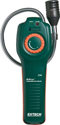 Extech EzFlex Gasmelder, 1 Stück, EZ40 | Erkennt Brenngase unter 2s, 16Zoll flexibler Schwanenhals, Alarm bei 10% UEG, Sensorregler, 3 C-Zellen