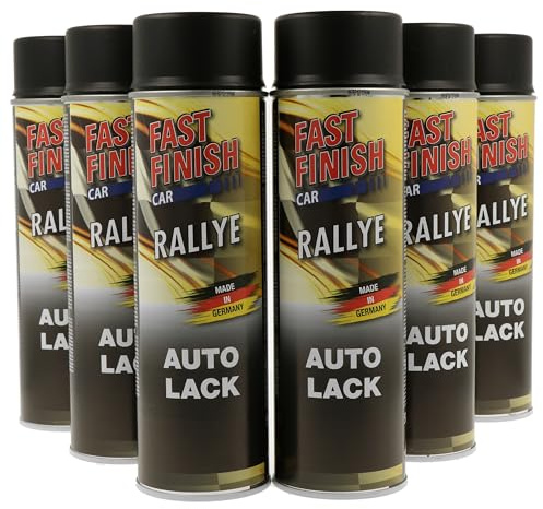 Fast Finish 430220 SET Autolack schwarz matt 6 x 500 ml