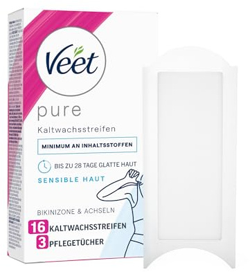 Veet Kaltwachsstreifen Bikini & Achseln sensible Haut 16 Stück