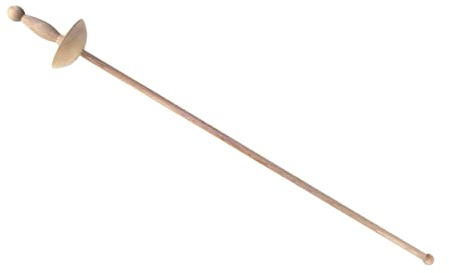 BestSaller 1123 Degen mit gedrechseltem Griff, Holz, 75cm lang, geölt, Natur (1 Stück)
