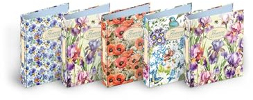 PIGNA 0054796 Flowers A4 Ordner, Mehrfarbig, 5er Pack