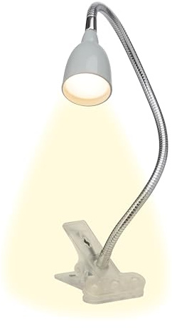 Brilliant Lampe Anthony Schreibtischlampe eisen/titan verstellbare Klemmlampe - LED Tischlampe - LED Klemmleuchte mit Kabel inkl. Leuchtmittel