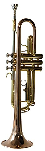 SYMPHONIE WESTERWALD® Trompete, Perinettrompete, Konzerttrompete, Goldmessing, mit Monelventilen, inkl. Luxus-Hartschalenkoffer und Zubehör, Neu