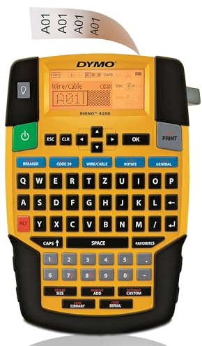 DYMO Rhino 4200 Etikettiergerät | Industrielles Beschriftungsgerät mit QWERTZ Tastatur