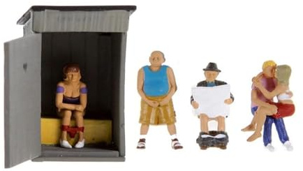 NOCH® Klogeschichten, handkolorierte Miniaturfiguren für Spur H0, Modellbau und Dioramen