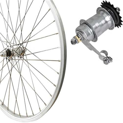 28 Zoll Fahrrad Laufrad Alu Hinterrad Rücktritt silber