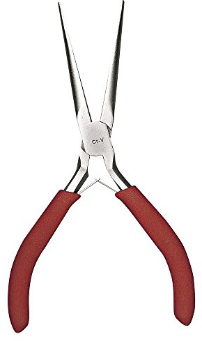 Rayher 8934400 Flachspitzzange für Schmuck, lang, 15 cm, SB-Karte 1 Stück