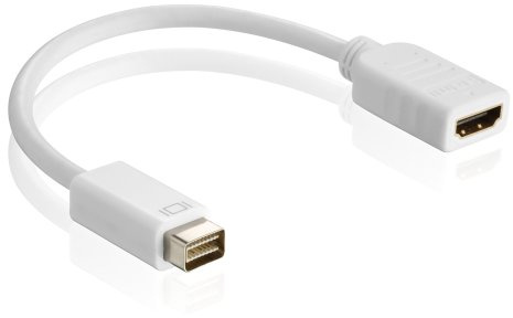 HDSupply DA010 Adapter Mini DVI - HDMI (Mini DVI Stecker auf HDMI Buchse), 0,20m, weiß