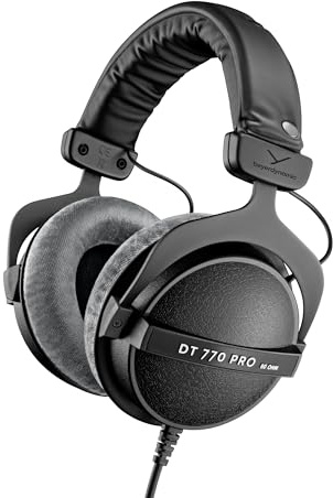 beyerdynamic DT 770 PRO 80 Ohm Over‑Ear‑Studiokopfhörer. Geschlossene Bauweise, kabelgebunden für professionelles Recording und Monitoring. Handmade in Germany