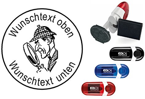 Geocaching Stempel « DETEKTIV » mit persönlichem Cachername/Nickname Abdruckgröße ca. Ø 24 mm - Geocaching
