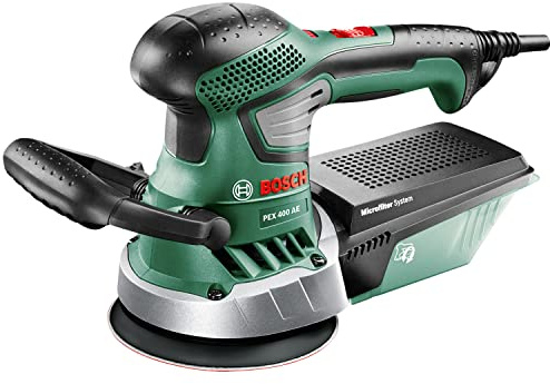 Bosch Exzenterschleifer PEX 400 AE (370 Watt, im Koffer)