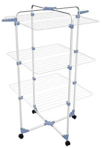 GimiTurmwäscheständer Modular 3, weiß/blau, 1 - Pack