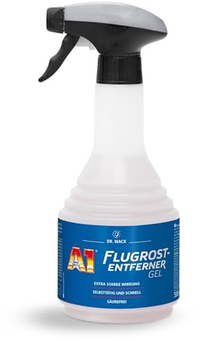 DR. WACK A1 Flugrost-Entferner Gel Auto 500 ml - Rost-Entferner mit Gel-Formel & Wirkindikator - Gegen Korrosion & Industriestaub - Für Lack, Kunststoff & Metall - Hochwertige Autopflege