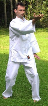 Kung Fu / Tai Chi Anzug weiß 180 cm