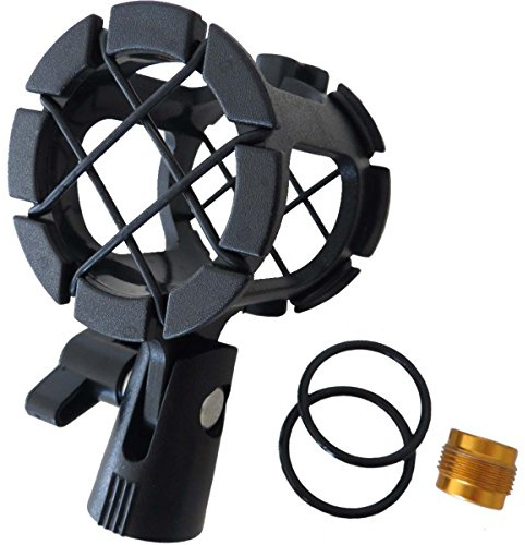 keepdrum PCMH1 Mikrofon-Spinne für Richtrohr Mikrofone elastische Halterung Shockmount