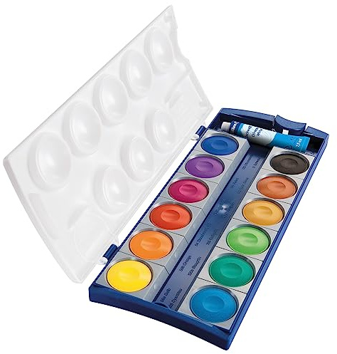 Pelikan Deckfarbkasten K12, 12 Farben + 1 Tube Deckweiß, 1 Stück