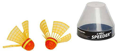 Speedminton Unisex Jugend 2er Speeder Heli Tube Bälle, Rot/Orange, 2er-Set EU