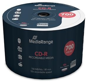 MediaRange CD-R 700MB|80min 52-fache Schreibgeschwindigkeit, Pack 50