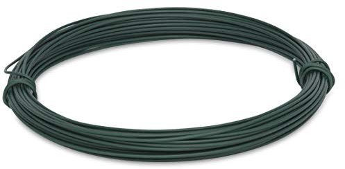 Windhager Gartendraht, Blumendraht, Bindedraht, Pflanzendraht, Basteldraht, verzinkt und ummantelt, Grün, 20 m x 2 mm, 06238