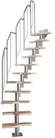DOLLE Raumspartreppe Buche Multiplex Höhe 222-276 cm den individuellen Raumverhältnissen anpassbar