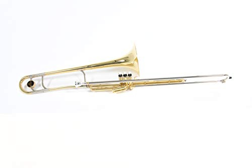 Roy Benson Bb-Ventilposaune VT-227 (Premium 8 Messing Schallstück, Neusilber Hauptrohr und Bogen, 3 Edelstahl Ventile, Spitzeninstrument für professionelle Musiker)