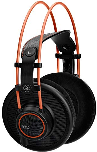 AKG K712PRO Offener Over-Ear-Studiokopfhörer der Premium-Referenzklasse, ausgefeilte offene Technologie, revolutionäre Flachdraht-Schwingspule, breites und weites Klangbild, Komfortables Design