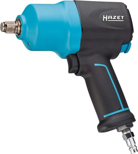 Hazet Druckluft-Schlagschrauber 9012EL-SPC, Lösemoment 1700 Nm | Vierkant 12,5 mm 1/2 Zoll, Lösemoment 1700 Nm, Doppelhammer-Schlagwerk, Einhandbedienung, Rechts- und Linkslauf, unter 2 kg