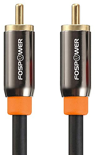 FosPower 0.9m Koaxialkabel Cinch RCA Digital Audio, 24K Vergoldeter Stecker, Cinch auf Klinke 3,5mm, Coaxial Audio Kabel, Für Heimkino HDTV Soundbar Lautsprecher Subwoofer Auto Audiosysteme