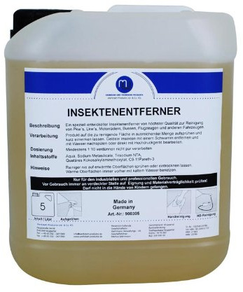 MW Insekten Entferner Löser Reinigung Reiniger Pflege Auto Konzentrat 5L