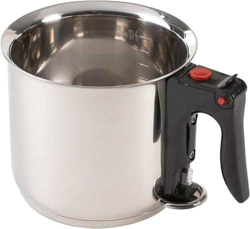 Baumalu - Wasserbad-Saucenschüssel Edelstahl - Ø16cm - 1,5L Alle Herdarten | Dreifachboden, hitzebeständiger Griff, alle Herdarten inkl. Induktion, Innenskala, ideal für Saucen und Schmelzen