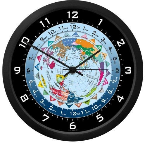 Trintec Industires Ontario Canada Weltzeituhr, 25,4 cm