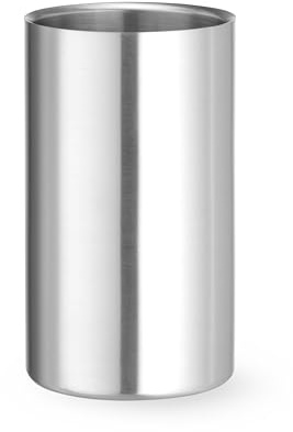 HENDI Weinkühler, BarUp, Doppelwandig, für den Gebrauch ohne Eiswürfel, Flaschenkühler, Champagnerkühler, Sektkühler, ø120x(H)180mm, Edelstahl