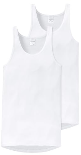 Schiesser Herren 2 PACK Unterhemd ohne Arm - Original Feinripp