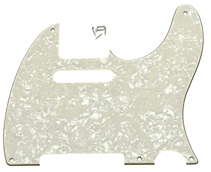Kaish American Vintage 5-Loch-Tele-Pickguard TL Gitarren-Schlagbrettschutz/Kratzschutz für Tele/Telecaster, Farbe: Aged Pearl