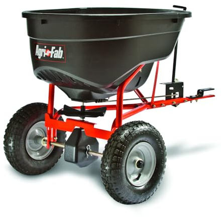 Agri-Fab AG45-0463 SmartSPREADER Düngerstreuer/Streuwagen, zum Anhängen, 58 kg, Schwarz/Orange