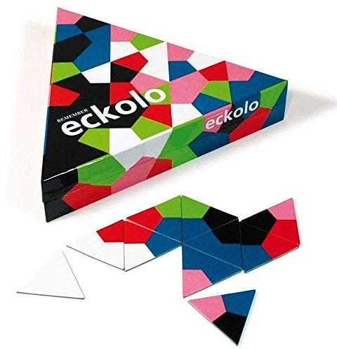 Remember Eckolo – buntes Anlegespiel mit dreieckigen Karten für Erwachsene und Kinder ab 6 Jahren, Gesellschaftsspiel für 2-8 Spieler EC1