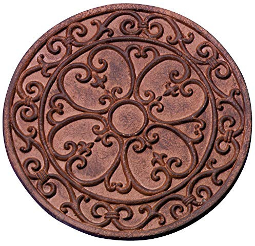 Esschert Design – Platten Garten, Motiv Klassik, rund, Durchmesser: ca. 30 cm x 1,2 cm hoch, 1 – 10 Stück a Wahl 10 pezzi