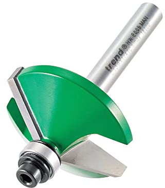 Trend CraftPro Fasenfräser, 1/4 Zoll Schaft, 35,1 mm, 30° V-Nut | Fräst saubere Fasen und V-Nuten in Holz, mit Hartmetallbestückung und 1/4 Zoll Schaft, C139X1/4TC
