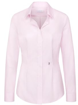 Damen Longbluse Oversized 1/1 Hemdblusenkragen 97% Baumwolle 3% Elastan