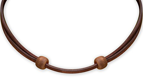 HANA LIMA ® Lederkette Lederband braun verstellbar Halskette Leder Surferkette