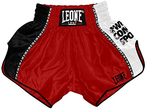 LEONE 1947, Trainingsshorts Kick-Thai, Unisex-Erwachsene, Rot, XL, AB760