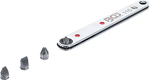 BGS 115, Spezial-Bitknarre, Ultra Dünn, Abtrieb Innensechskant 6,3 Mm, Inkl. 4 Bits