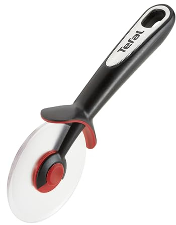 Tefal Ingenio K20711 Pizzaschneider | Durchmesser 30 cm | Material: Kunststoff |Leicht zu reinigen | Spülmaschinengeeignet | Farbe: Schwarz/Rot, 29.8 x 13.2 x 8.8 cm