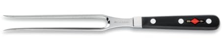 F. DICK Wurstgabel, Fleischgabel I Gabel 18 cm bis zum Griff, geschmidet, rostfrei, wasserfest, hygienisch, Ideal für die Theke, Braten, Fleisch, Fisch I 92020182, Schwarz