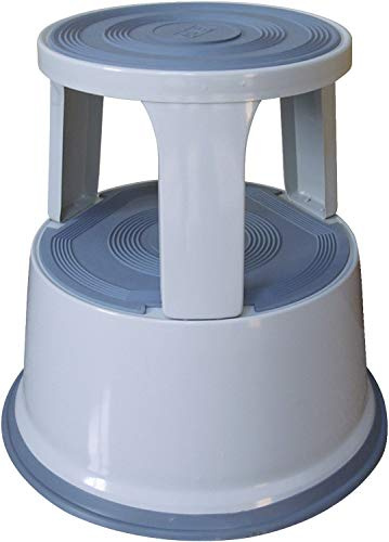 Q-Connect Rollhocker aus Metall, lichtgrau, 1, KF04844