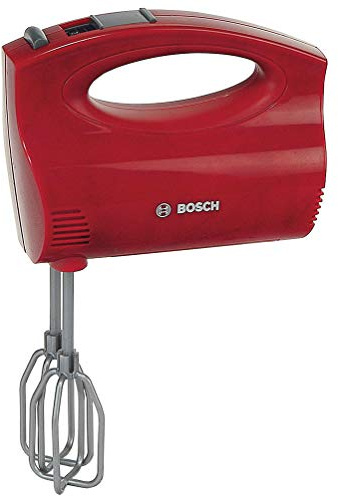 Theo Klein 9574 Bosch Handmixer | Batteriebetriebene Mixer mit Sich drehenden Quirls | Maße: 19 cm x 7 cm x 12 cm | Spielzeug für Kinder ab 3 Jahren
