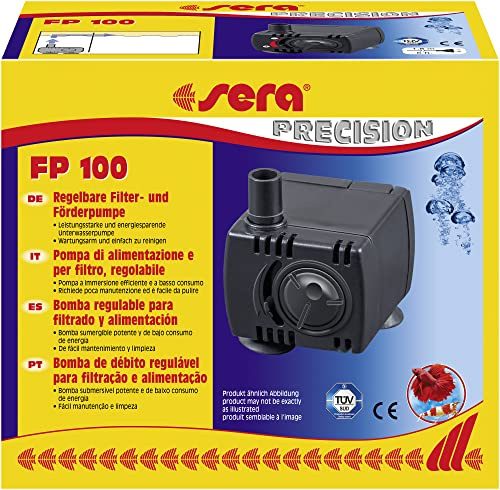 sera FP 100 Filter- & Förderpumpe | kompakt, leise & energiesparend | Unterwasserpumpe für Nano- | Süß- & Meerwasseraquarien | regelbar & vielseitig einsetzbar