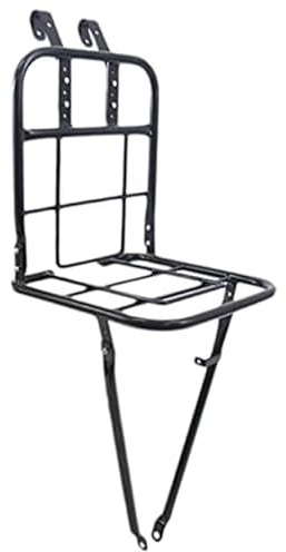 robuster GEPÄCKTRÄGER für Fahrrad=Klassiker f. Vorderrad 28+Farbauswahl (Schwarz)