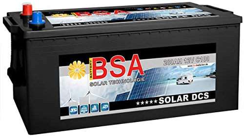 BSA Solarbatterie 12V 280Ah Boot Wohnmobil Versorgungsbatterie wartungsfrei